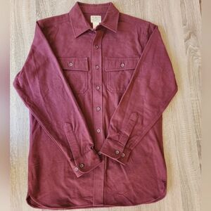 LL Bean100% Cotton Chamois Shirt Men’s Medium Maroon